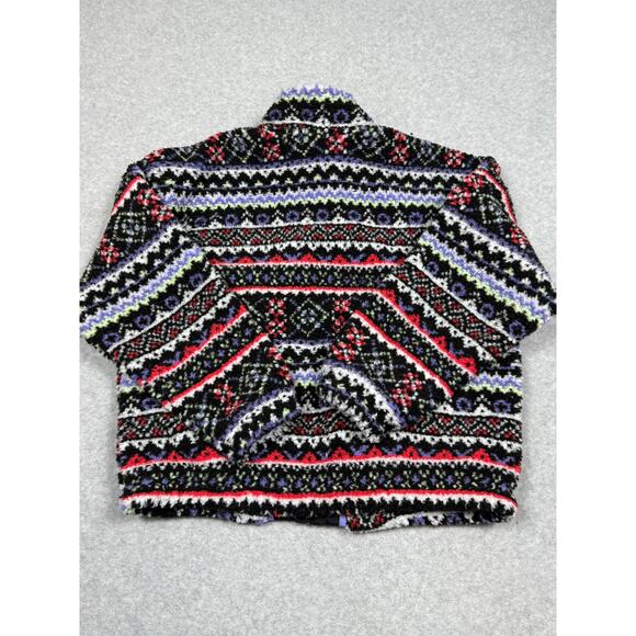 DSG Youth Girls Size XL Cozy Fleece Full Zip Jacket Funky Fair Isle NWT - Picture 2 of 12